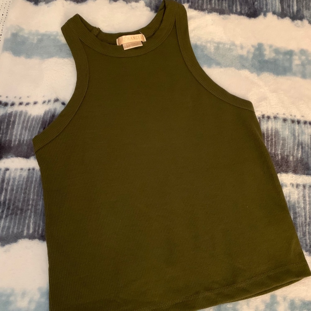 Crop ribbed tank